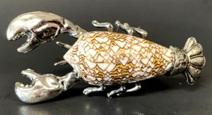 Tommy Bahama Lobster With Seashell Bottle Stopper Silver Barware Island - Picture 1 of 11