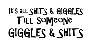 LARGE Funny sticker GIGGLES Car or window Sticker Decal Vinyl jdm 4wd - Picture 1 of 1