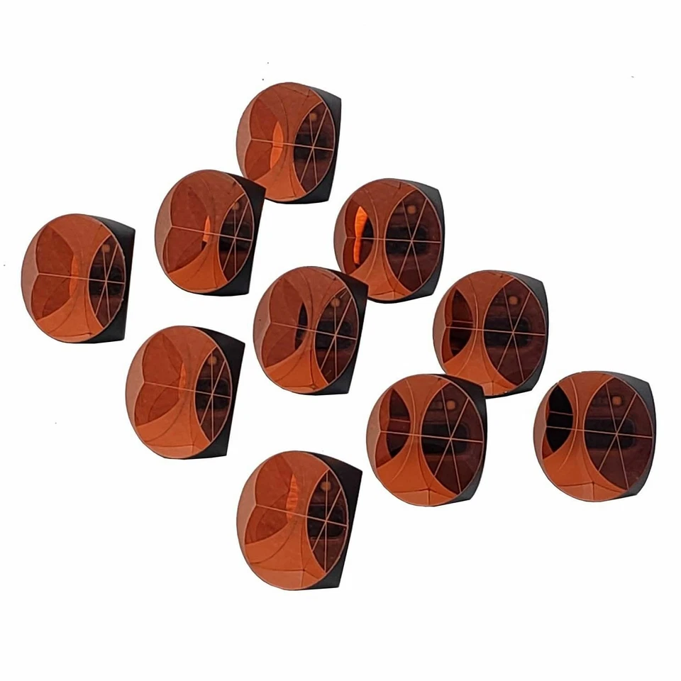 LETER 10pcs Copper Coated 1inch Corner Cube Prism 25.4mm Trihedral Retroreflector