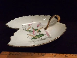 Bone China Swan Shaped Candy Trinket Dish Japan Gold Rim and Handle EUC - Picture 1 of 7