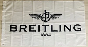 BREITLING FLAG BANNER DRAPEAU MAN CAVE GARAGE super avenger watch timer swiss - Bild 1 von 1
