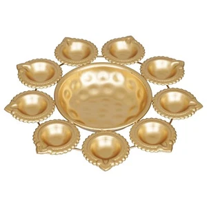 Diya Shape Flower Decorative Urli Bowl for Home Decor Bowl for Floating Flowers - Picture 1 of 7
