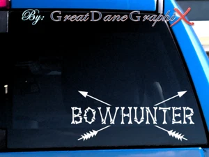 BOWHUNTER Estilo #1 - Calcomanía Adhesiva de Vinilo - Elección de Color - ALTA CALIDAD - Imagen 1 de 2