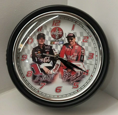 Dale Earnhardt Sr And Dale Jr Wall Hanging Clock NOT WORKING!  EASY FIXER UPPER Cover