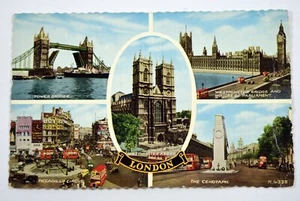 Vintage 1960 London Landmarks UK United Kingdom Postcard - Picture 1 of 11