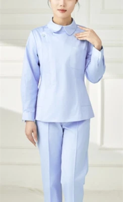 Women Nurse Uniforms Doctor Medical Beautician Lab Work Clothes Set Top & Pants - Image 1 of 4
