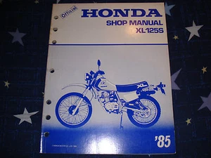 Official Honda 1985 XL125S Shop Manual - Picture 1 of 1