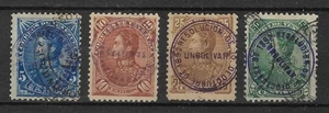 Venezuela: 1892; Scott 100-103, Sobreimpresión "resolución circular", Usado, EBV1662 - Imagen 1 de 2