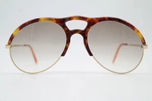 Vintage Sunglasses Bugatti 64900 Brown Gold Red Oval - Picture 1 of 6