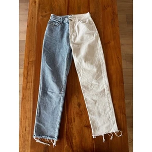 Pacsun Damenjeans weiß/hell hoher Bund gerade blau Größe 25 - Bild 1 von 7