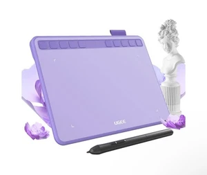 Ugee Drawing Tablet 6.5x4 Inches Computer Graphics Tablets with 10 Hot Keys,Digi - Picture 1 of 12