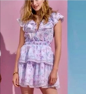 LOVESHACKFANCY FOR TARGET LOU RÜSCHENKLEID - LAVENDEL LILA - GR. XS - Bild 1 von 13