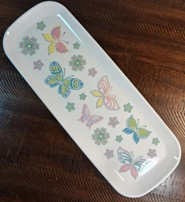 Temp-tations Melamina Edición Especial All-A-Flutter Tidbit Bandeja 16x6 Mariposas Foto 1 de 4