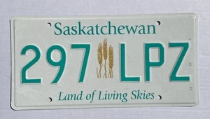 Saskatchewan Canada License Plate #297 LPZ Wheat EXPIRED "Land of Living Skies" - Picture 1 of 2