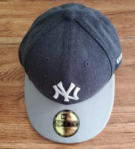 New York Yankees MLB Authentic New Era 59FIFTY grau Größe 7 - 55,8 cm niedrige Krone - Bild 1 von 5