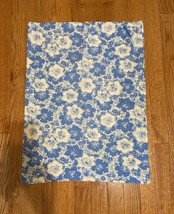Vintage Futtersack Stoff Neuheit blau Blumen Kissenhülle Bezug Knopfleiste 24”x18” - Bild 1 von 11
