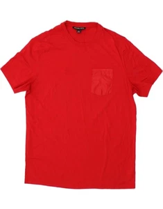 MICHAEL KORS Womens T-Shirt Top UK 14 Medium Red Cotton BT24 - Picture 1 of 3