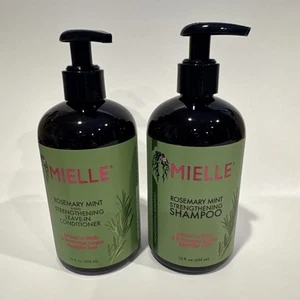 Mielle Organics Rosemary Mint Strengthening Shampoo and Conditioner 12 Ounces - Picture 1 of 1