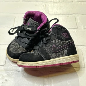 Nike Air Jordan Retro 1 High Purple Parsley Toddler Size 5C Rare - Picture 1 of 11