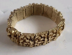 Vintage 80er Jahre goldfarbenes Nugent Armband 6,5 lang  - Bild 1 von 6