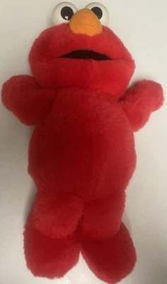 Винтажная плюшевая говорящая кукла 1996 Tyco Sesame Street Tickle Me Elmo РАБОТАЕТ 15 дюймов - Изображение 1 из 3