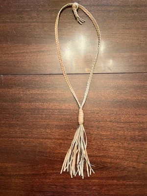 Ожерелье с кисточками юго-западное коричневое мягкая кожа - Изображение 1 из 4