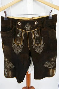 Stockerpoint Damen Trachten Lederhose Gr.36 100% Leder Dunkel Braun Top Zustand - Bild 1 von 7