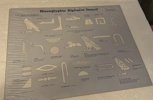 Egyptian Hieroglyphs Stencils Ancient Egyptian Whitehall Games 1983 NEW VTG - Picture 1 of 15