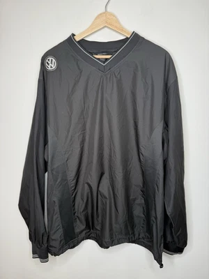 Jaqueta Pulôver VW Volkswagen Worker Windbreaker Masculina GG Preta Pull On Swooshy - Imagem 1 de 4