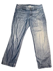 Eddie Bauer Jeans Size 16 Curvy Fit Medium Wash High Rise Pockets Outdoor Pants - Picture 1 of 10