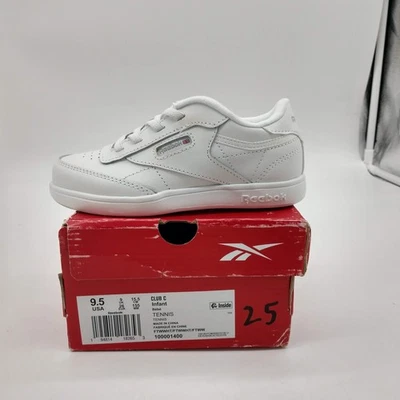 Zapatos Reebok Infantil Talla 9.5 Blanco Club C Clásico Tenis Niños Zapatillas bajas Foto 1 de 4