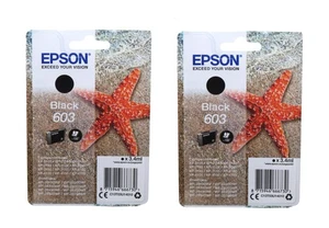 2er Pack EPSON 603 Schwarz Tintenpatrone C13T03U14010 für Epson WorkForce, Expre - Bild 1 von 1
