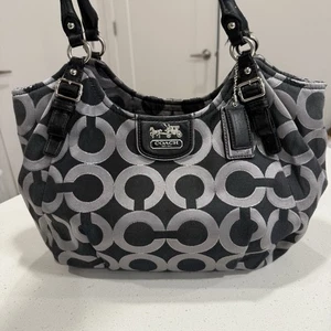 Coach Madison Op Art Lurex Signature Abigail Shoulder Purse 18639 Discontinued - Bild 1 von 11