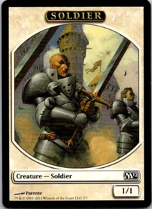 Magic the Gathering Soldier Token Core Set Magic 2012 MTG Free Shipping! - Picture 1 of 1