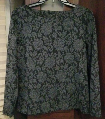 Suéter Pullover Talbots Mujer Mediano Pequeño Negro Gris Botones Abajo Espalda Usado en Excelente Condición Foto 1 de 4