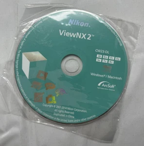 Nikon ViewNX 2 CW23-DL Disk For Windows/Macintosh - Multi-lingual - New - Sealed - Picture 1 of 2