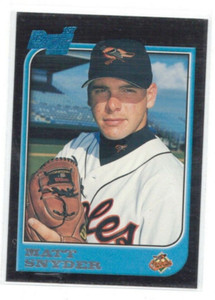 1997 Bowman Baltimore Orioles Baseball Card #404 Matt Snyder RC