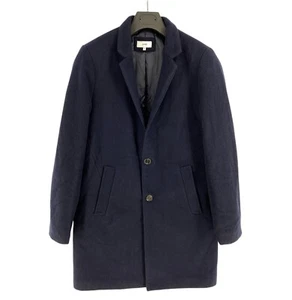 Jules Men Navy Blue Wool Blend Over Coat Jacket Size M - Picture 1 of 12
