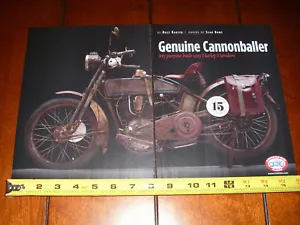 1915 HARLEY DAVIDSON CANNONBALLER - ORIGINAL 2011 ARTICLE - Foto 1 di 4