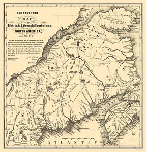 Mappa storica - Nuova Scozia Canada - Mitchell 1755 - 23 x 24,07 - Foto 1 di 20