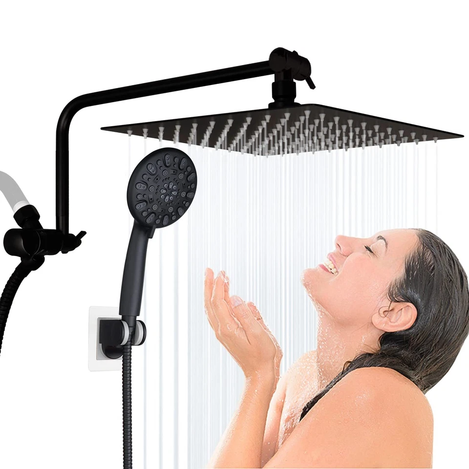 Hibbent High Pressure All Metal Rainfall Shower Head Handheld Shower head Combo - Image 1 of 1