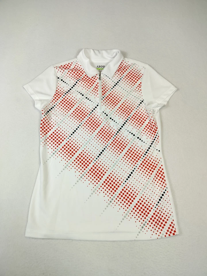Top Izod Para Mujer SP Blanco Genial FX Realizar Golf Geométrico Atletismo Foto 1 de 4
