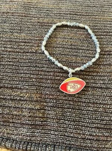 Kansas City Chiefs Football Beaded Stretch Bracelet-NFL - Picture 1 of 2