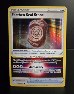Pokémon TCG - EARTHEN SEAL STONE #154 - HOLO - RARE - SILVER TEMPEST (2022) - NM - Picture 1 of 1