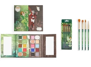 Revolution DC GOTHAM CITY COMIC Eyeshadow Palette + POISON IVY Green Brush Set - Picture 1 of 9
