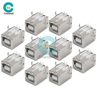 10PCS USB Type-B Connector 90 Degree PCB Soldering Female to Pin For Printer DIY - Image 1 of 4