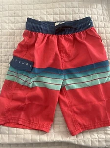 Rip Curl Little Boys 4 Board Shorts Swim Trunks Red Blue - Picture 1 of 5