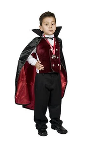 Vampire Costume Boys kids Child Gothic/Dracula Vampire Size S M 4,5,6,7,8 - Picture 1 of 3