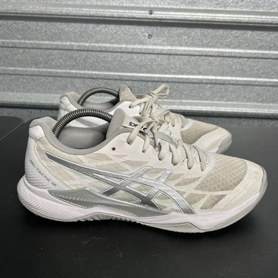 Asics Gel Tactic 12 Sneakers Volleyball Court White Gray Shoes Women's Size 10 - Image 1 of 4