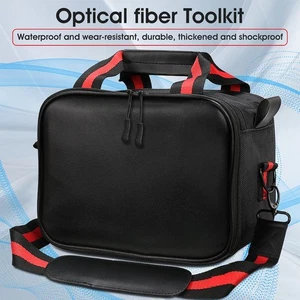 Bolsas con soporte para herramientas de fibra óptica Bolso FTTH Negro Cuero PU Bolso de mano Bolso Mensajero - Imagen 1 de 6